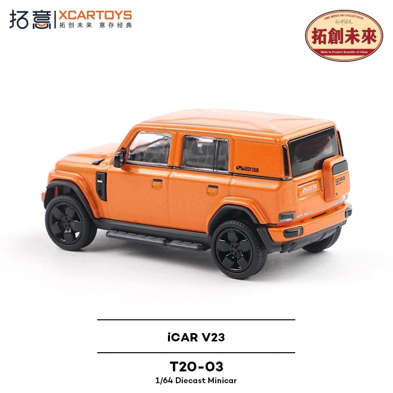 Xcartoys 1:64 iCAR V23 green / silver / orange Alloy Vehicle Car Model