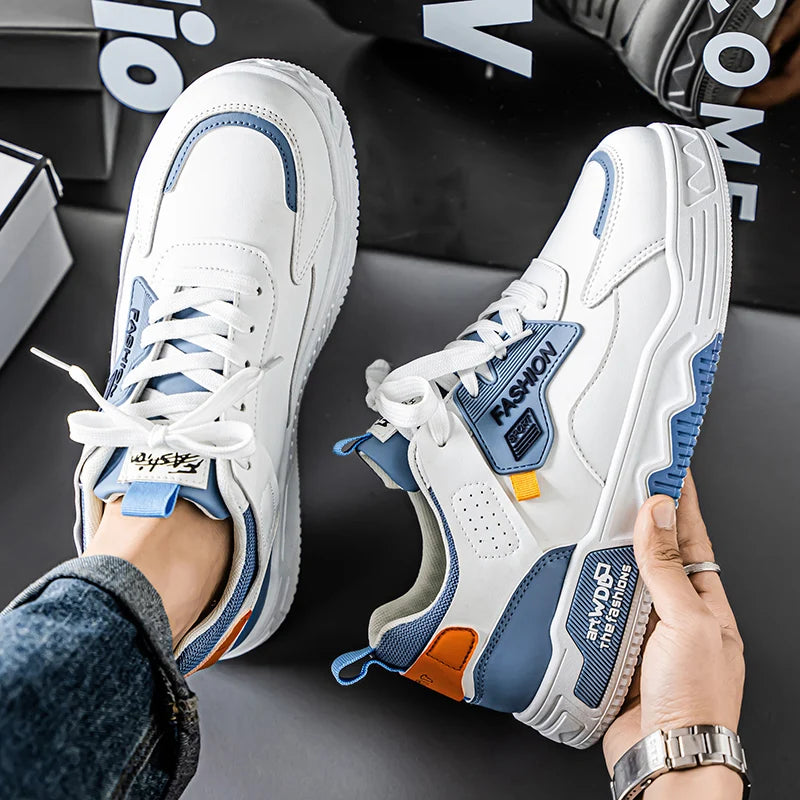 2025 Summer Fashionable Board Shoes Casual Sports Youth Thick Soled Walking Fashion Shoes Height Increasing Men's White Shoes - Belvar