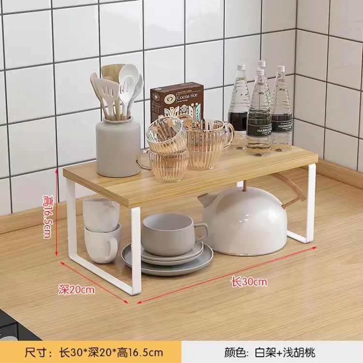 Kitchen Desktop Shelf Layered Storage Partition Small Racks for Storing Dishes Seasonings Home Storage Holders Organization