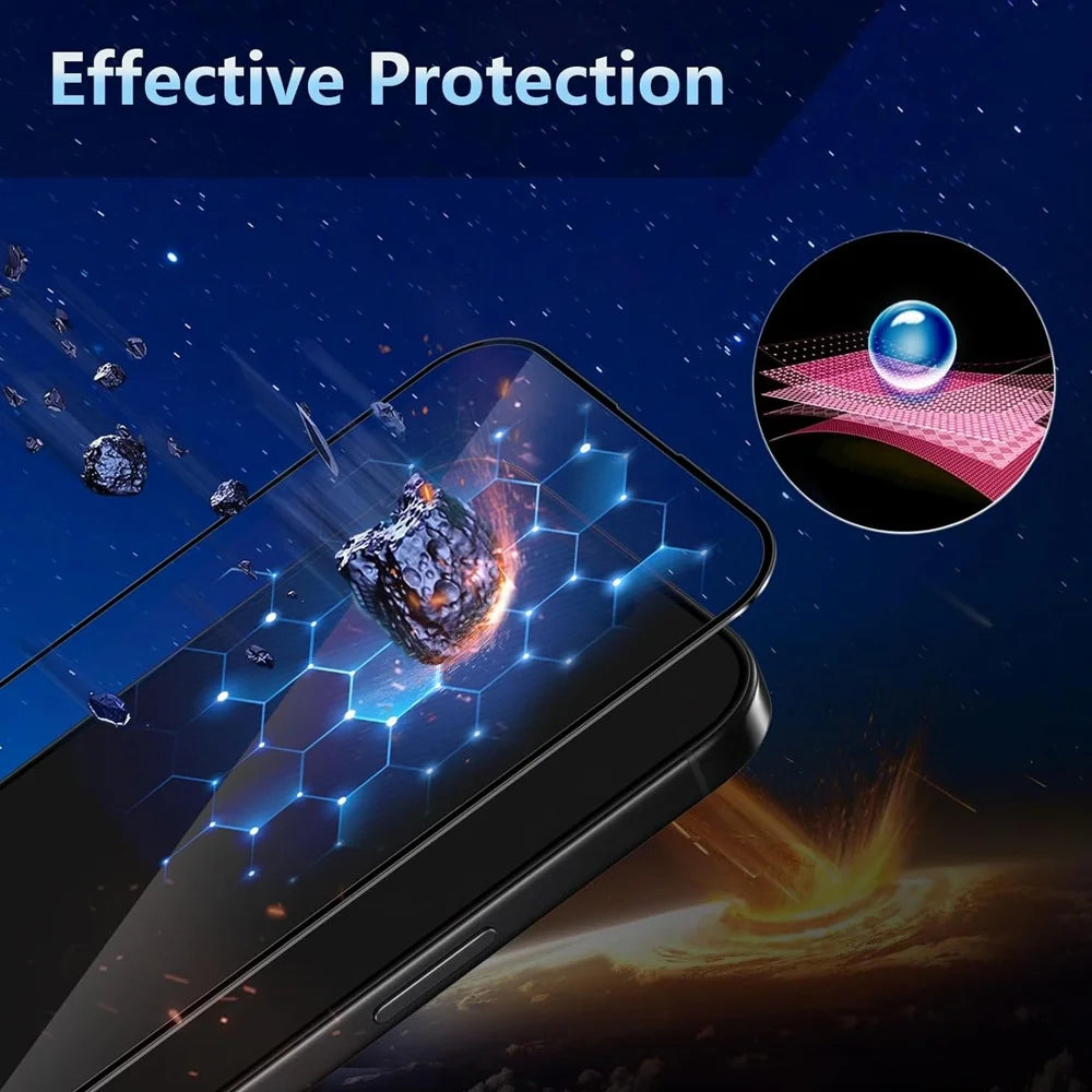 1/3 PCS protector pantalla For IPhone 17 16 15 14 13 12 11 Pro Max Tempered Glass iPhone 15 Pro max Screen Protector iPhone13 Mini Cristal templado iPhone 16 Pro Film iPhone 17 Pro Max Original Phone Film