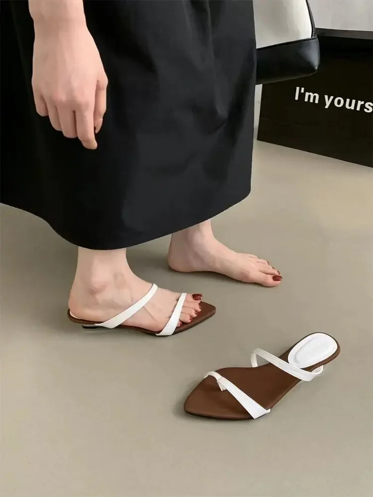 Women Slippers Designer Heeled Sandals Fashion Woman Shoes 2025 Summer New Slides Elegant Flip Flops Beach Sandalias De Mujer - Belvar
