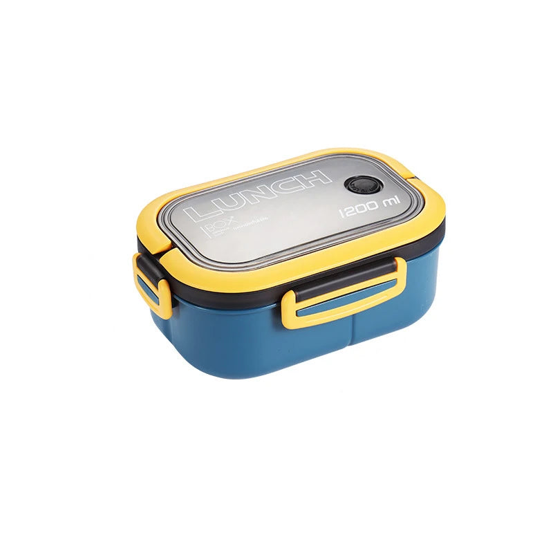 【Hot sales】Student Lunch Box Thickened PP Plastic Material Partition Double Layer Lunch Box Office Lunch Box Can Be Heated