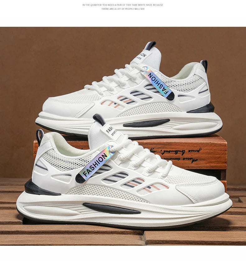 Shoes Men's 2025 Autumn New Lightweight Non-slip Fashion Trend All-match Casual Soft Bottom Shock Absorption Running Sports - Belvar