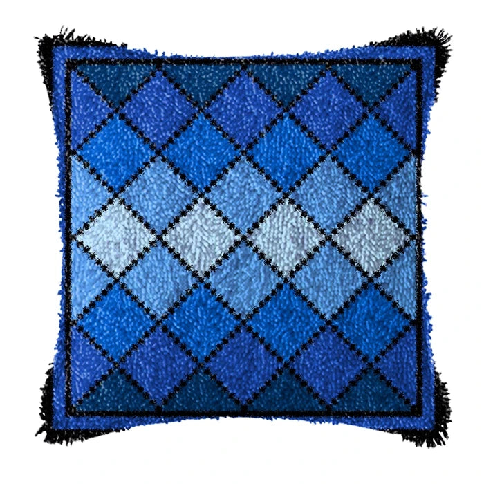 Smyrna Flower Latch Hook Kit Mats Cushion Pillow DIY Crafts Simple Cushion Embroidery Latch Hook Rug Needlework Button Packages