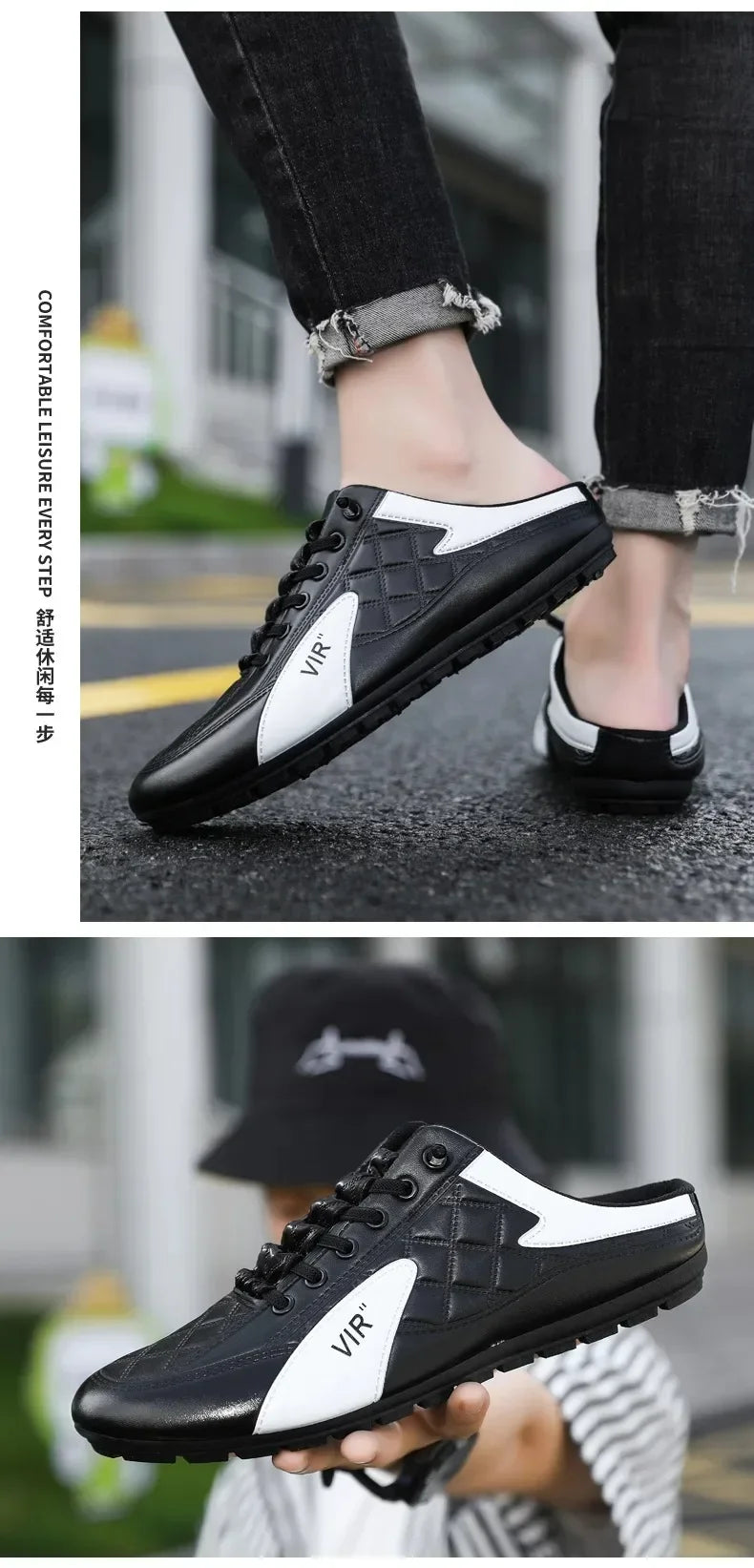 2025 Summer Slippers for Men Trendy Men's Flat Bottom Casual Shoes Soft Sole Support Shoes Men's Sneakers Zapatos De Hombre - Belvar