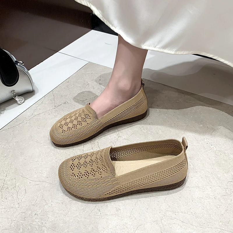 shoes woman 2025 shoes woman 2025 women's sneakers free shippiing shoes Summer breathable knitted casual shoes