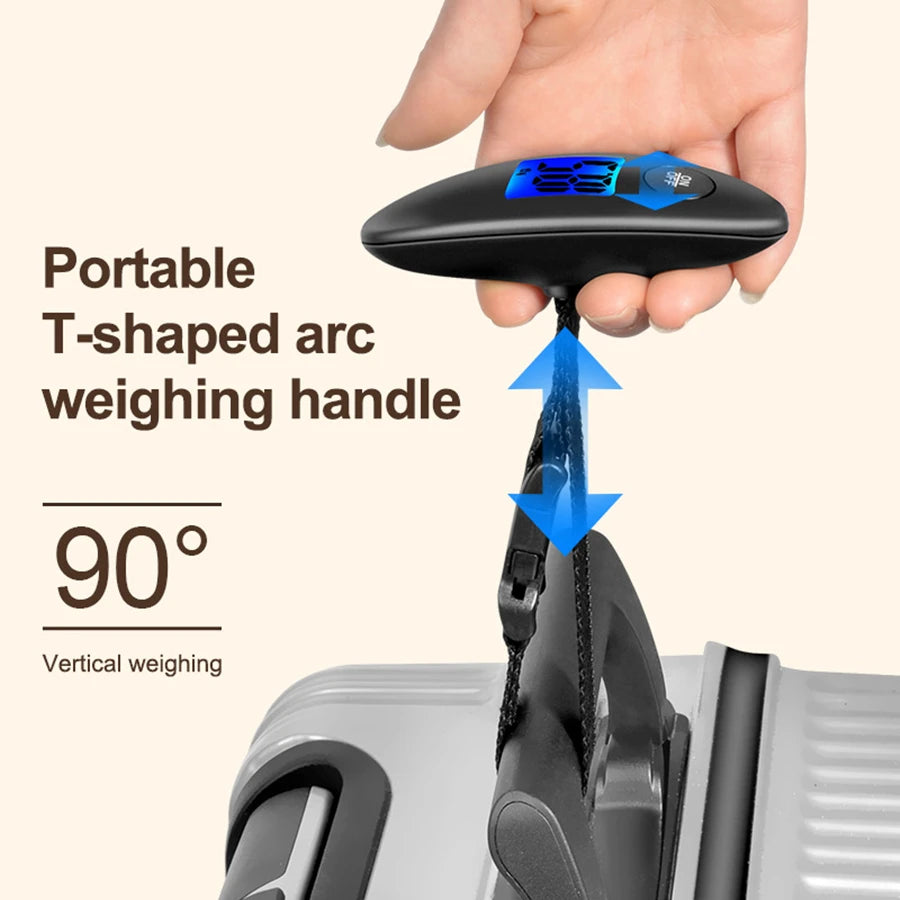 40kg/100g Portable Luggage Scale High Precision Travel Digital Hanging Scales With Webbing belt LCD Digital Electronic Luggage