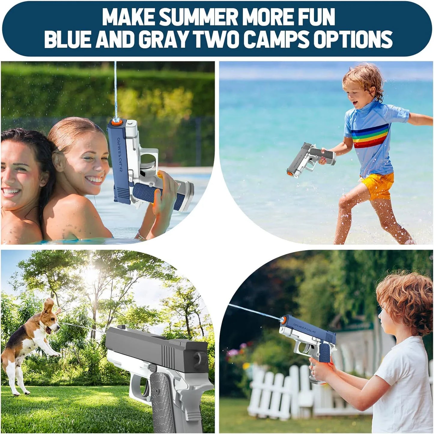 Summer Water Gun non Electric Pistol High-pressure Full Automatic Shooting Water Beach Toy Gun For kid Children Boys Girls Adult