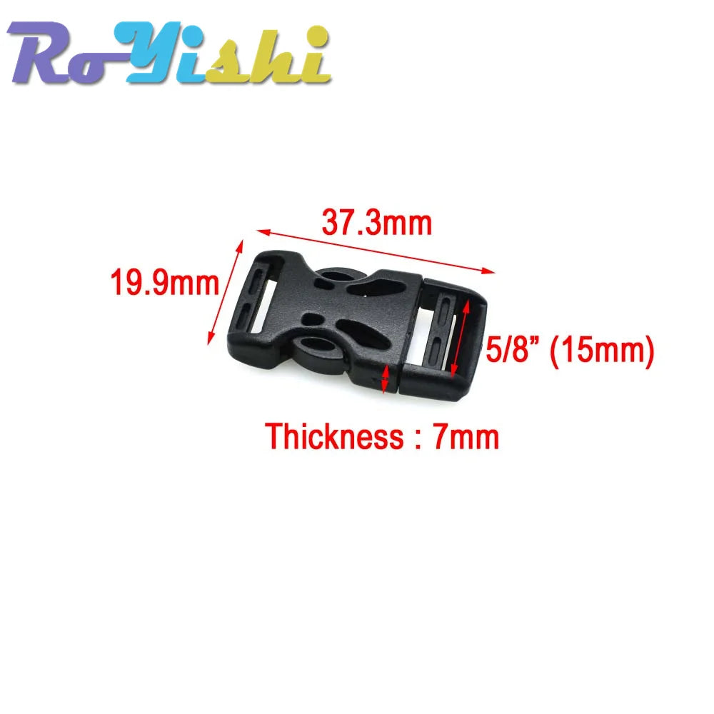 10 Pcs/Pack Plastic 5/8" 3/4" 1" 1-1/4" 1-1/2" 2" Adjustable Buckle For Backpack Straps Luggage Webbing