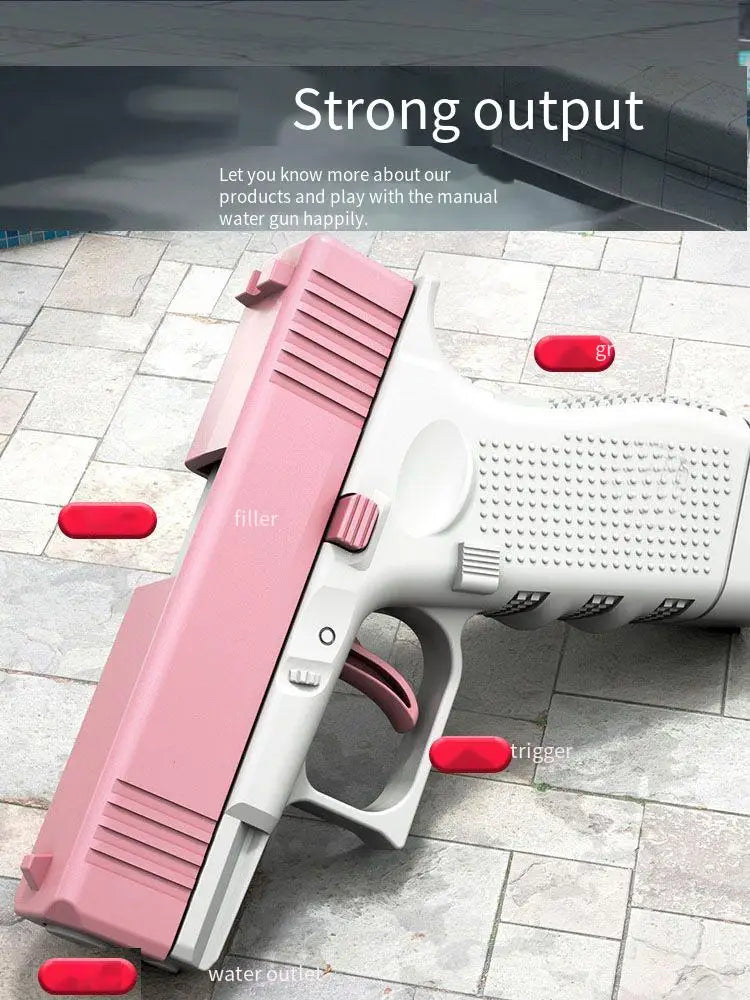 Summer Water Gun non Electric Pistol High-pressure Full Automatic Shooting Water Beach Toy Gun For kid Children Boys Girls Adult