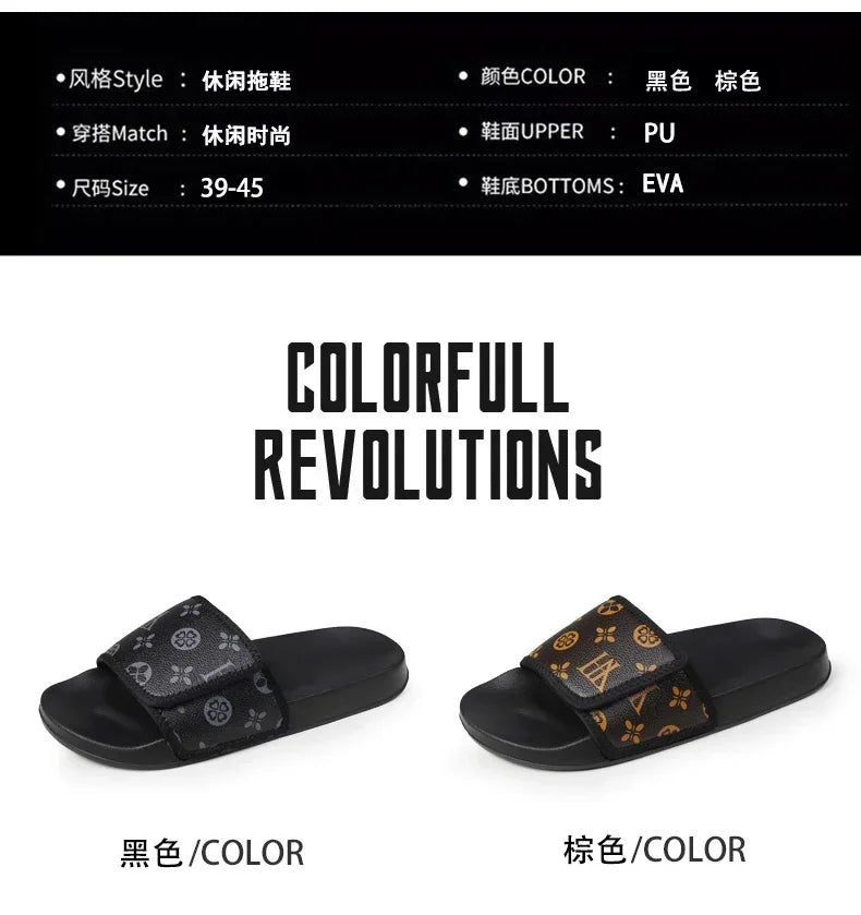 Slides Shoes for Men 2024 Slippers House Man Comfortable Men's Sandal Living Room Slippers Walk Around Home Flip Flop Slipper - Belvar