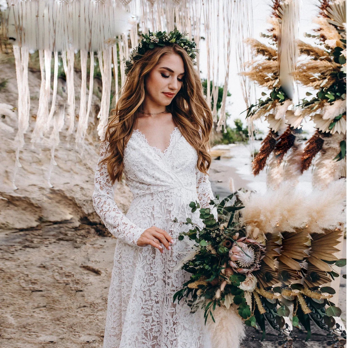 Pregnant Woman Evening Dress for Baby Shower Outfit Maternity Shooting Dresses Photography Elegant Ladies White Lace Maxi Robe