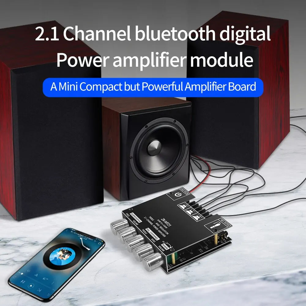 ZK-MT21 Bluetooth 5.0 Subwoofer Amplifier Board For Car Home 50W*2+100W 2.1 Channel Power Audio Stereo Bass Amplifier s Board