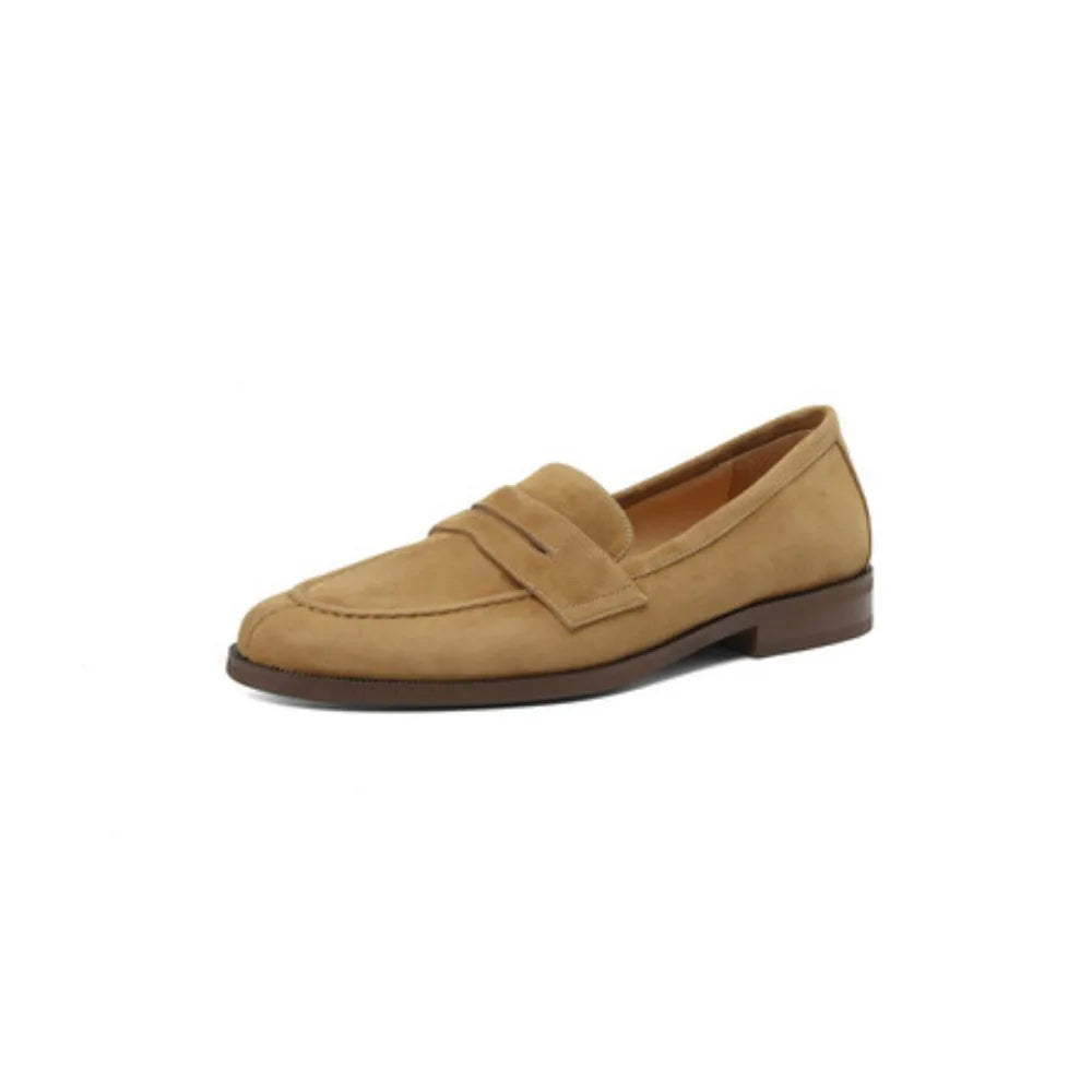 Shoes for Women 2024 Summer Brown Casual Flats Ladies Shoe Fashion Suede Loafers Soft Sole Non-Slip Feminino Zapatos Mujer - Belvar