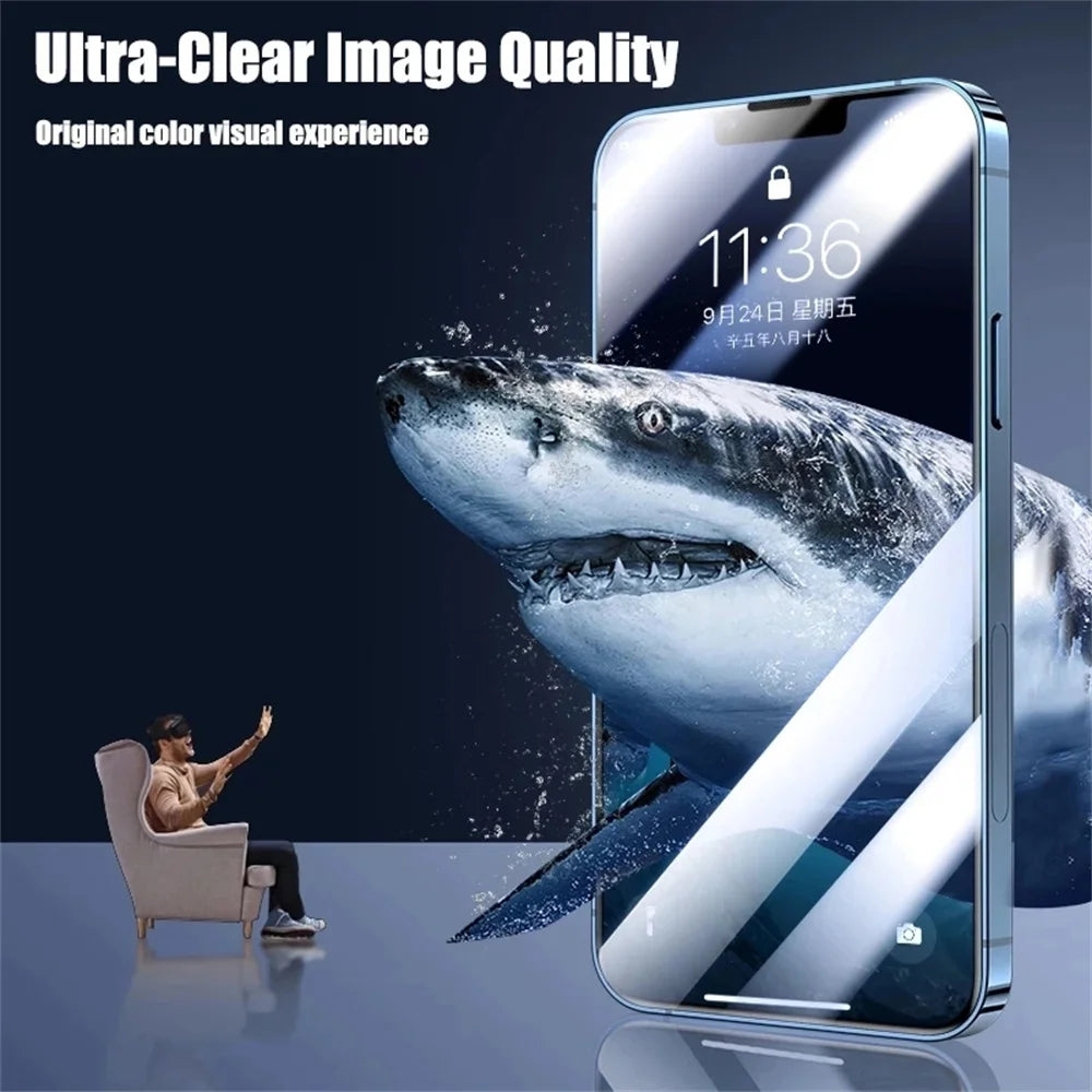 1/3 PCS protector pantalla For IPhone 17 16 15 14 13 12 11 Pro Max Tempered Glass iPhone 15 Pro max Screen Protector iPhone13 Mini Cristal templado iPhone 16 Pro Film iPhone 17 Pro Max Original Phone Film