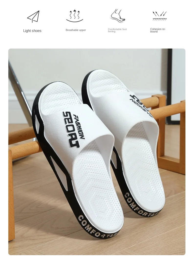 Slippers for men can be worn externally in summer. Trendy bathroom, bathroom, non-skid home, indoor, and home sandals for men - Belvar