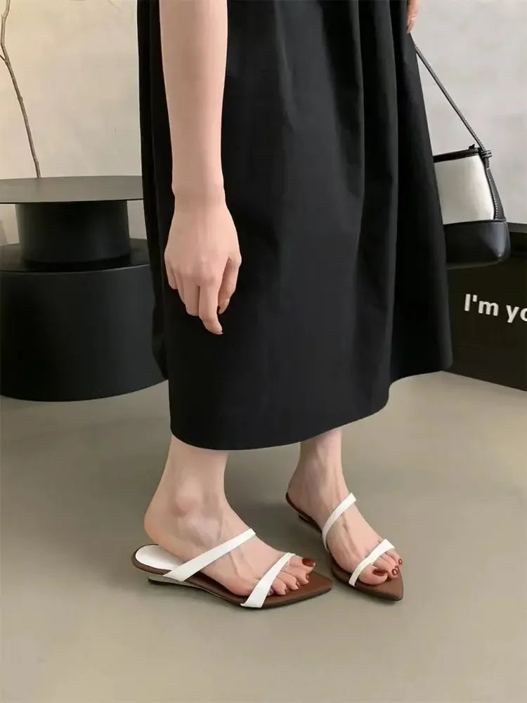 Women Slippers Designer Heeled Sandals Fashion Woman Shoes 2025 Summer New Slides Elegant Flip Flops Beach Sandalias De Mujer - Belvar