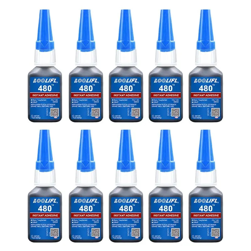 LOOLIFL 480 Black Super Black glue for Plastic Wood Metal tyres Rubber shoes Strong Adhesive Repair - Belvar