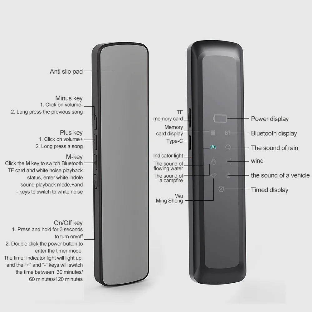 Under Pillow Speaker Bluetooth Mini Bone Conduction Sound Box Wireless Stereo Bass Soundbar Improve Sleep White Noise Speaker