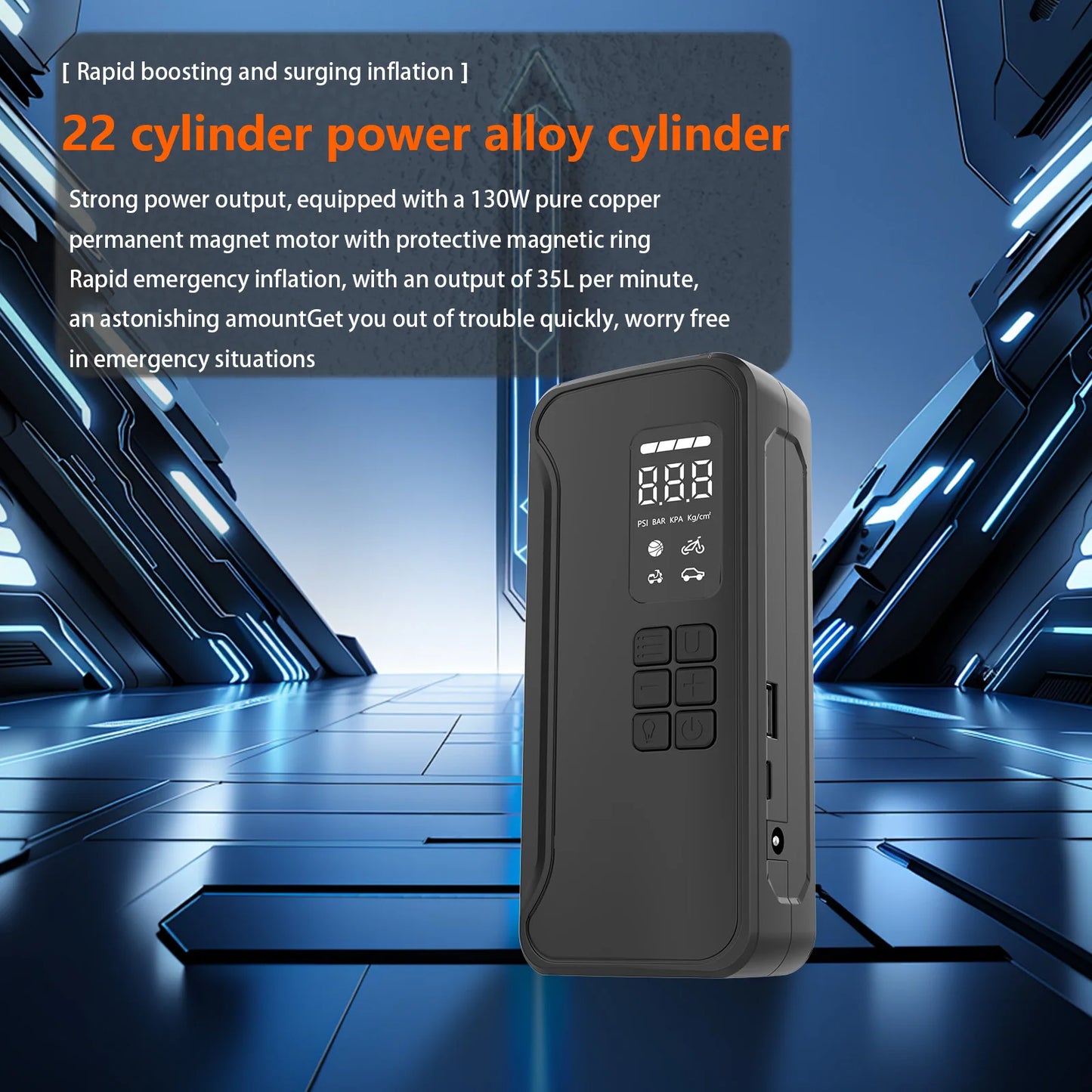 Wireless Air Pump 150psi Touch Screen Portable Electric Tire Inflator For Car Bicycle Motorcycle Mini Air Compressor Injector