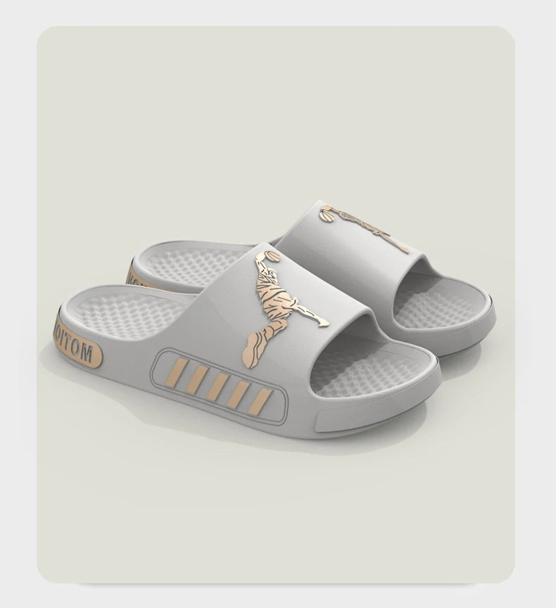 Men's slippers for outdoor wear, summer home, thick soled shower, anti slip sports, cool slippers for cooldown - Belvar