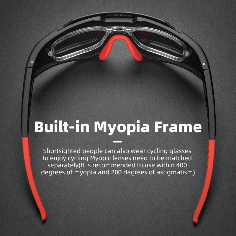 ROCKBROS Cycling Glasses Sun Protection Photochromic Bike Sunglasses Eyewear Sport Polarized Lens Glaases Bicycle Glasses