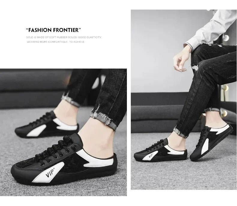 2025 Summer Slippers for Men Trendy Men's Flat Bottom Casual Shoes Soft Sole Support Shoes Men's Sneakers Zapatos De Hombre - Belvar