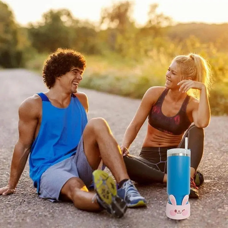 Silicone Bottle Bottom Sleeve Cup Accessory Cartoon Anti-Slip Water Bottle Pad Heat Insulation Sports Cup Cover for Tumbler