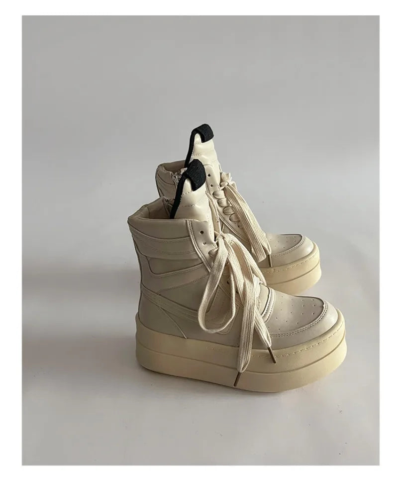 Shoes for Women Women's Ankle Boots Trendy Retro High-top Women's Shoes Fashion Casual Chunky Platform Luxury Designer Sneakers - Belvar