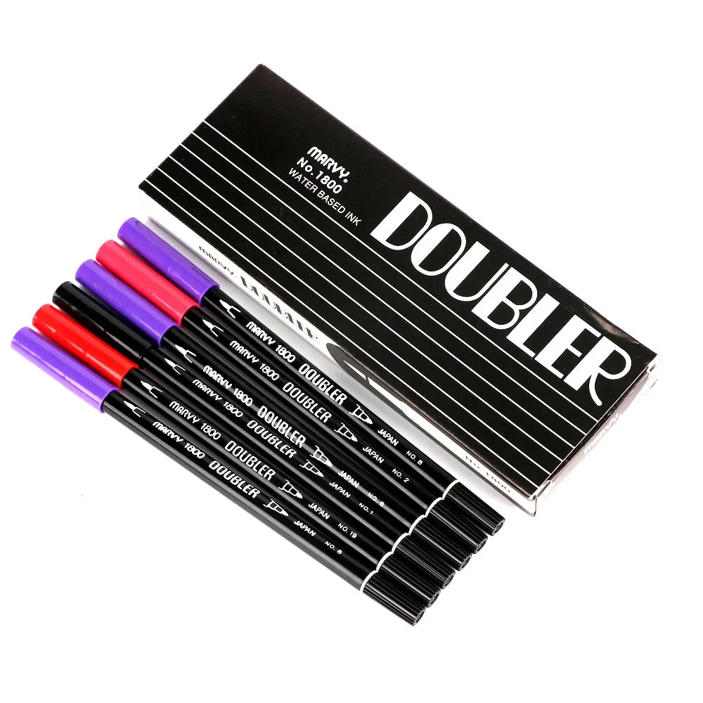 1pcs Double-Headed Eyebrow Oil Ink Tattoo Skin Marker Piercing Marking Pen Tattoo Supply For Waterproof Permanent Makeup Pen
