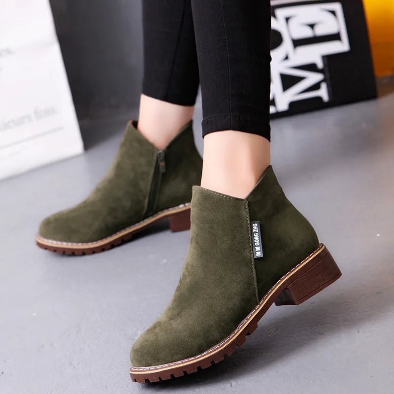 Shoes Women 2022 Fashion Thick Sole Ankle Boots Comfortable Plus Size Snow Boots for Women Female Platform Boots Botas De Mujer - Belvar