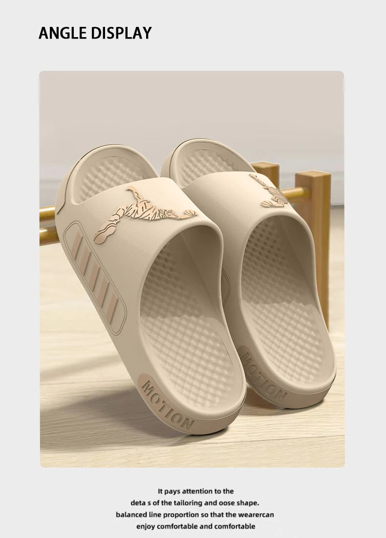 Men's slippers for outdoor wear, summer home, thick soled shower, anti slip sports, cool slippers for cooldown - Belvar