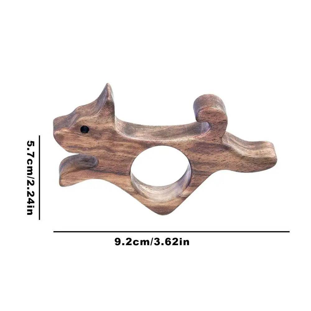 1pcs Wooden mini Cat Dog Reading Bookmarks Rings School Supplies Student Pages Guide Marking Sign Book Page Holder