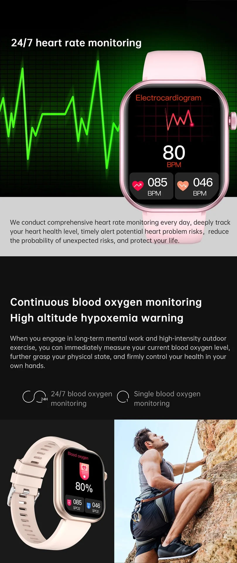 QX7 Sports Smart Watch Men Women 2.09-inch SmartWatch GPS Bluetooth call Heart rate Blood oxygen SOS AI Voice Smartwatch 2025New