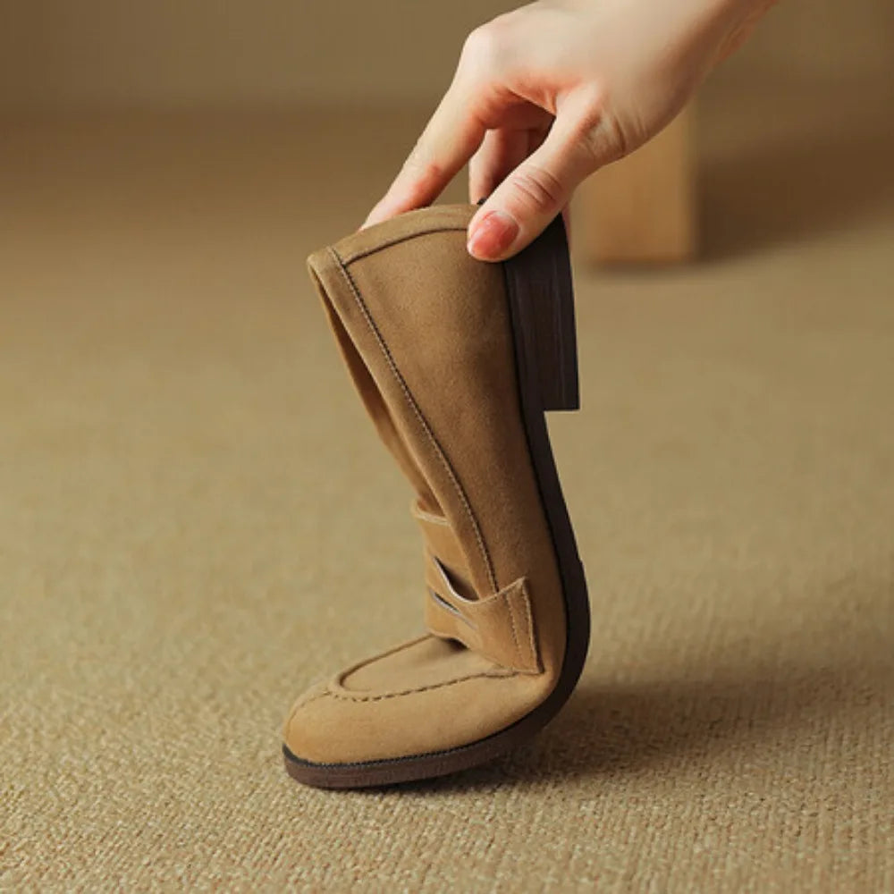 Shoes for Women 2024 Summer Brown Casual Flats Ladies Shoe Fashion Suede Loafers Soft Sole Non-Slip Feminino Zapatos Mujer - Belvar