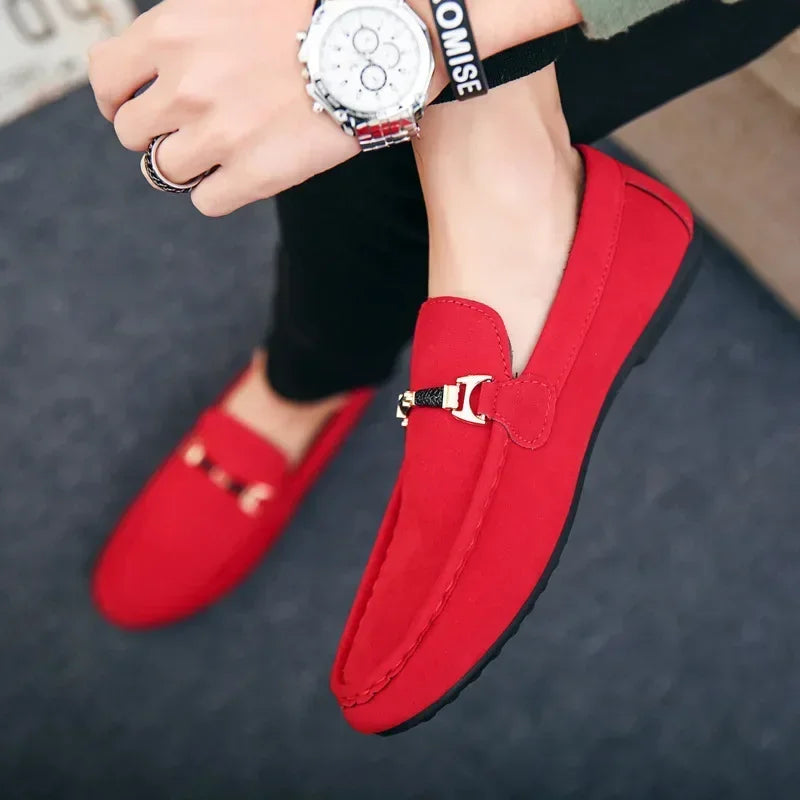 Men'S Loafers Slip-Ons Walking Shoes Soft High Quality Flats Male Walking Shoes Suede Casual Loafers Summer Beach Shoes - Belvar