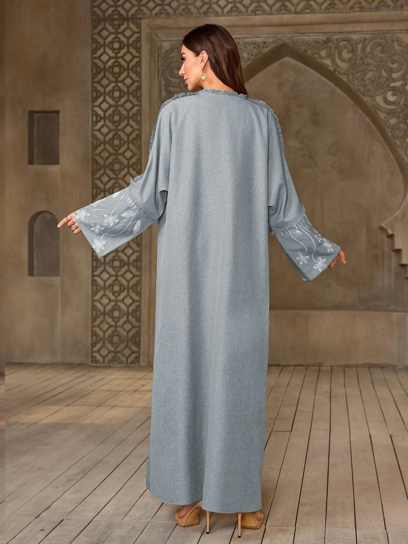 UNI Ramadan Eid Taseel Abaya Dubai Luxury Muslim Kimono Dress Kebaya Open Abayas For Women Marocain Robe Femme Musulmane