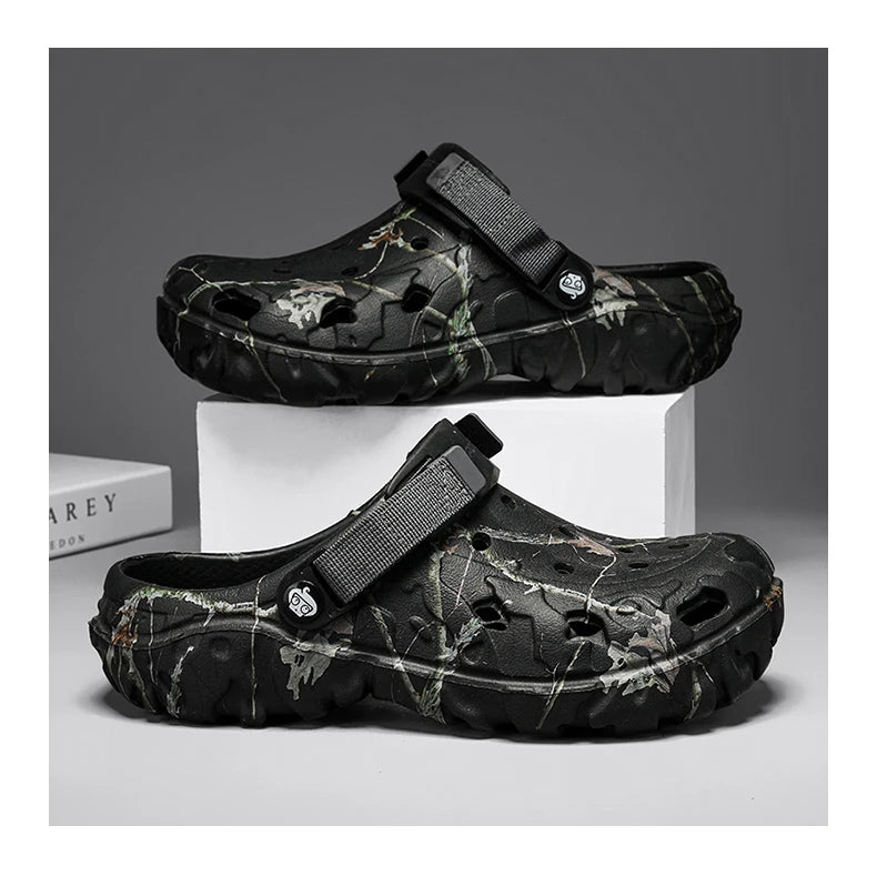 Men Slippers High Quality Classic Outdoor Anti-Slip Garden Shoes Lightweight Fashion Casual Sandals Sandals for Men Platform - Belvar