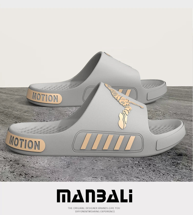 Men's slippers for outdoor wear, summer home, thick soled shower, anti slip sports, cool slippers for cooldown - Belvar