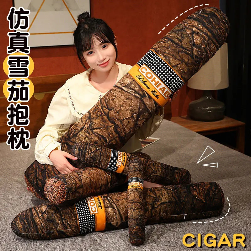 35-110cm Realistic Cigar Plush Toys Stuffed Pillow Cigarette Plush Sleeping Cushion Home Decor Boyfriend Birthday Gift
