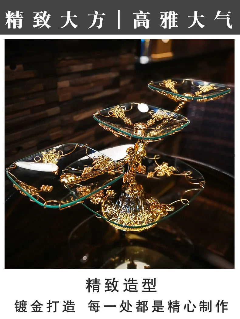 Kitchen Unique Plates Organizer Elegant Multifunctional Advanced Plates Pretty Luxury Charolas Decorativas Room Decoration
