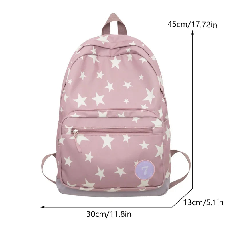 Star Backpack for Women Men 17 Inch Star Laptop Backpack College Bag Cute Travel Backpack Student Back To School Casual Bookbag
