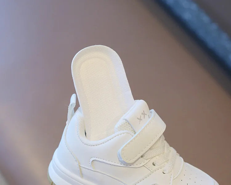 Children's White Shoes Spring and Autumn Kid's Sports Shoes Anti slip Lightweight Boys Board Shoes Soft Sole Baby Casual Shoes - Belvar
