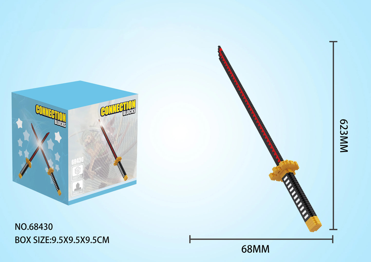 Samurai Sword Building Blocks Ninja Blade Katana Japanese Anime Butterfly Nichirin Knife Bricks Children Toys for Adult