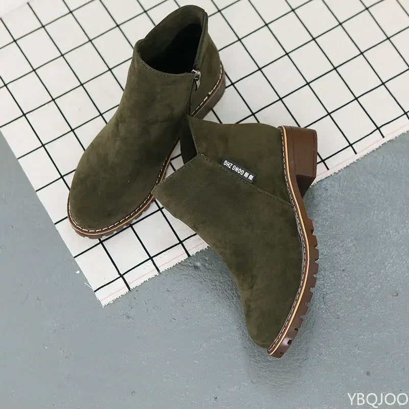 Shoes Women 2022 Fashion Thick Sole Ankle Boots Comfortable Plus Size Snow Boots for Women Female Platform Boots Botas De Mujer - Belvar