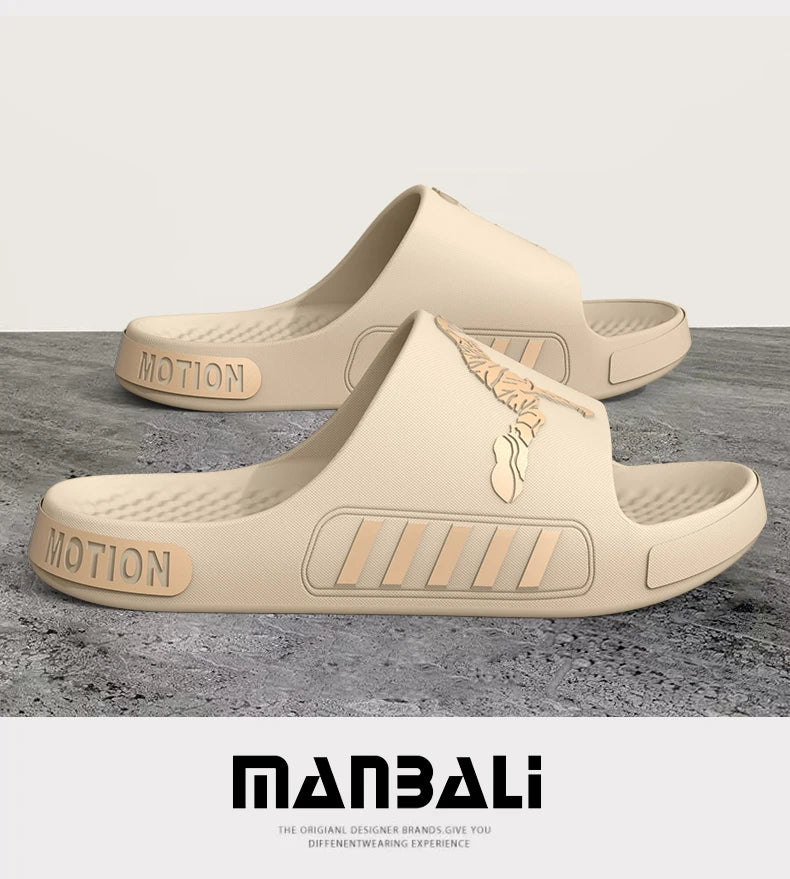 Men's slippers for outdoor wear, summer home, thick soled shower, anti slip sports, cool slippers for cooldown - Belvar