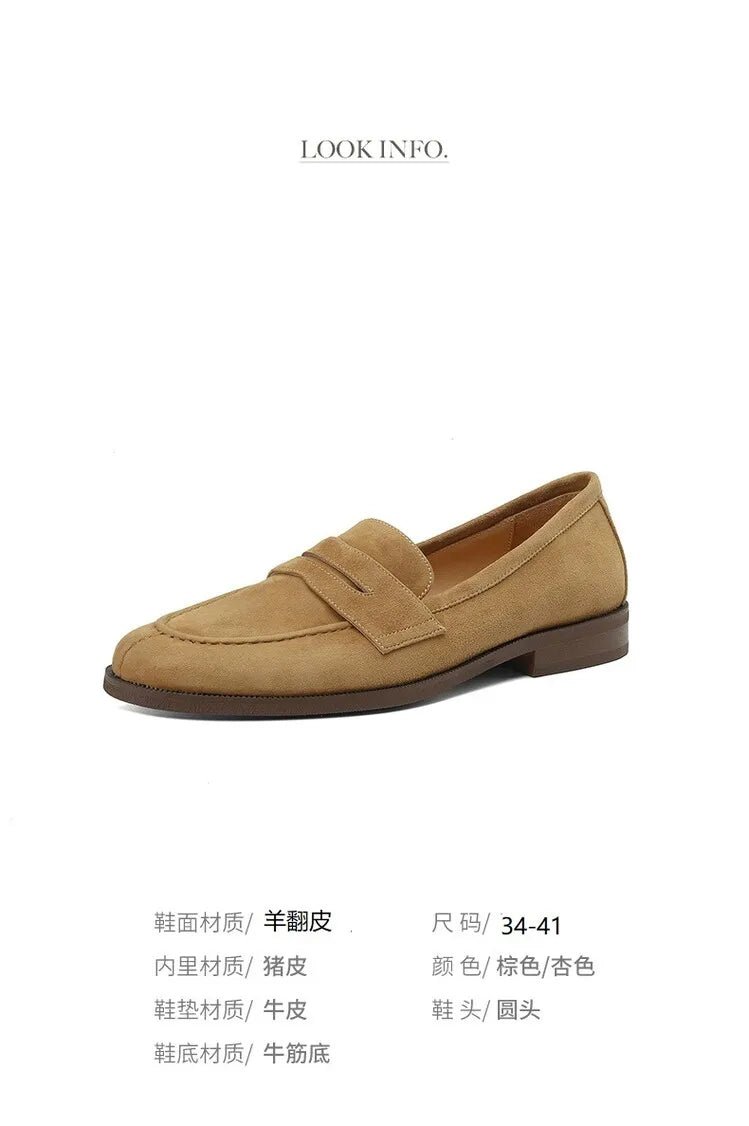 Shoes for Women 2024 Summer Brown Casual Flats Ladies Shoe Fashion Suede Loafers Soft Sole Non-Slip Feminino Zapatos Mujer - Belvar