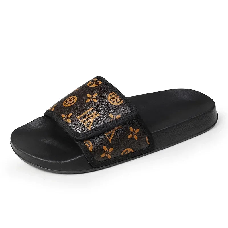 Slides Shoes for Men 2024 Slippers House Man Comfortable Men's Sandal Living Room Slippers Walk Around Home Flip Flop Slipper - Belvar