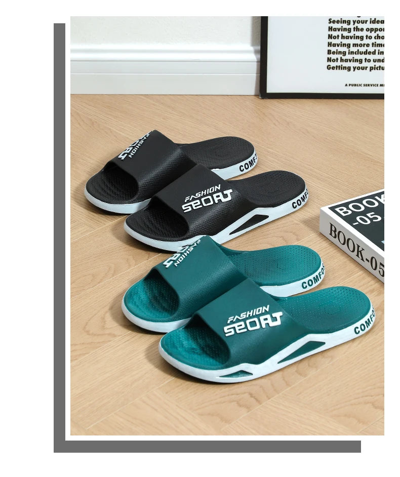 Slippers for men can be worn externally in summer. Trendy bathroom, bathroom, non-skid home, indoor, and home sandals for men - Belvar