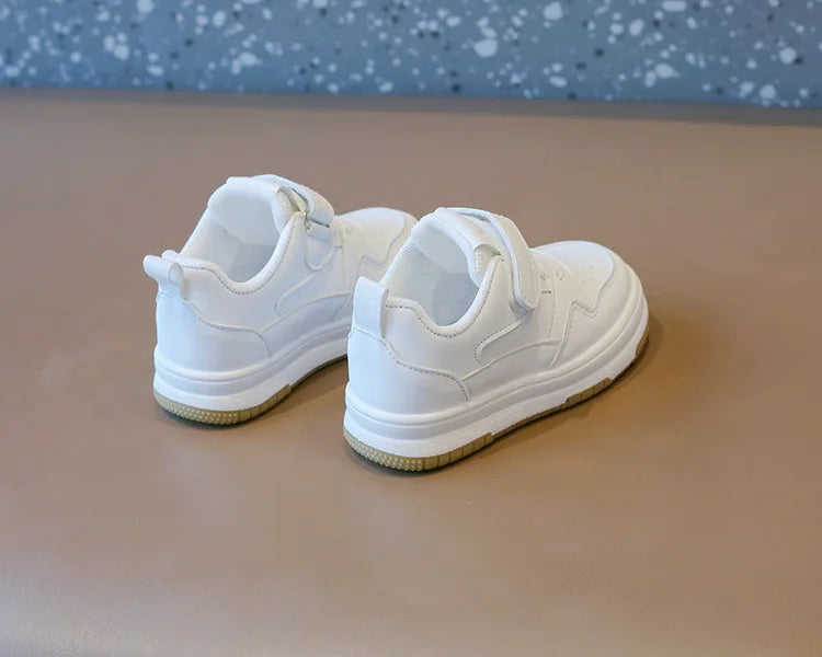 Children's White Shoes Spring and Autumn Kid's Sports Shoes Anti slip Lightweight Boys Board Shoes Soft Sole Baby Casual Shoes - Belvar